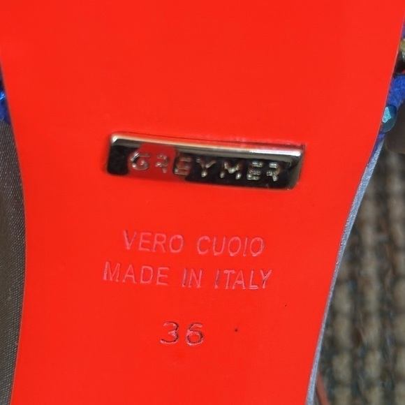 GREYMER leather swarovski crystals platform high size 36 - Picture 7 of 12